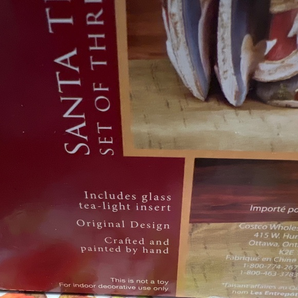 Santa Tea Light Holders - New In Box - Picture 5 of 13